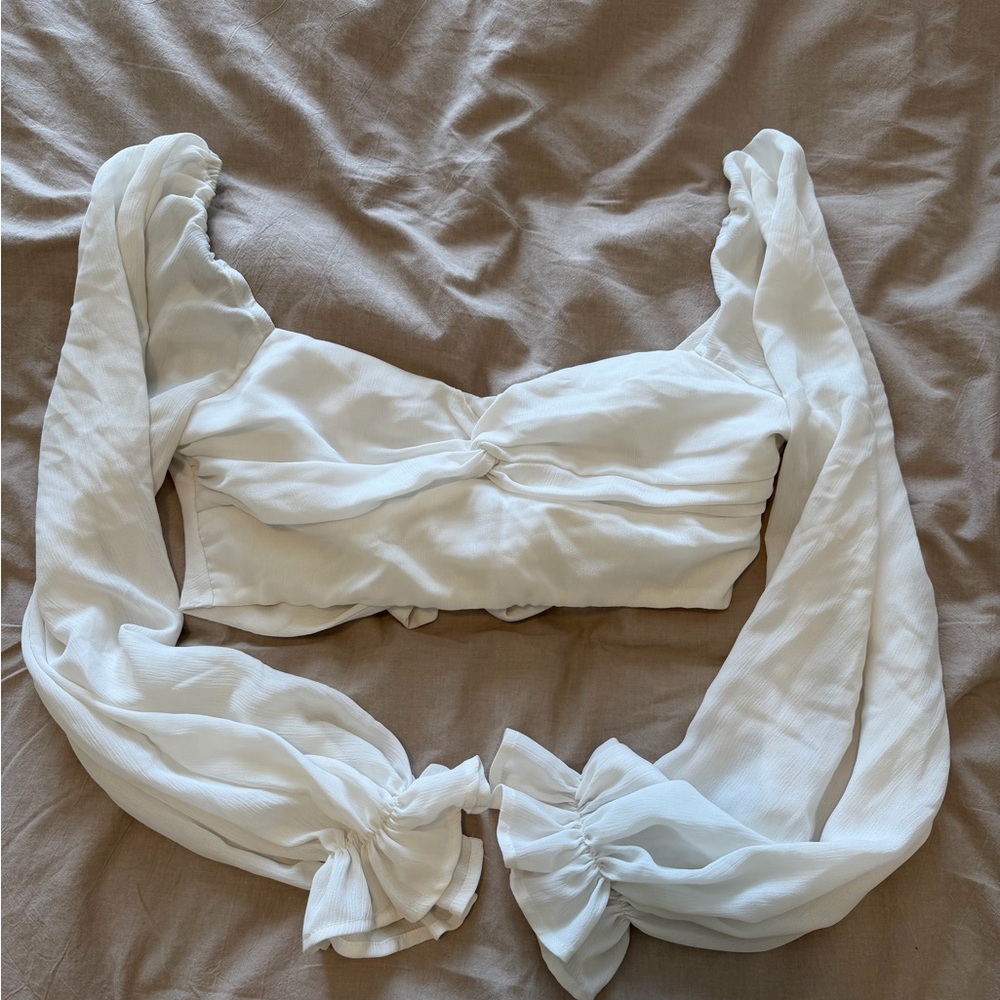 Princess Polly White Crop Top